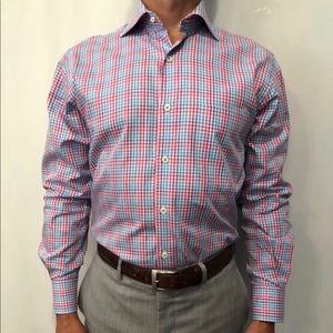 Plaid Peter Millar button down dress shirt